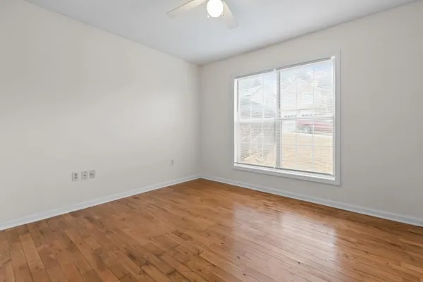 an empty room with a window