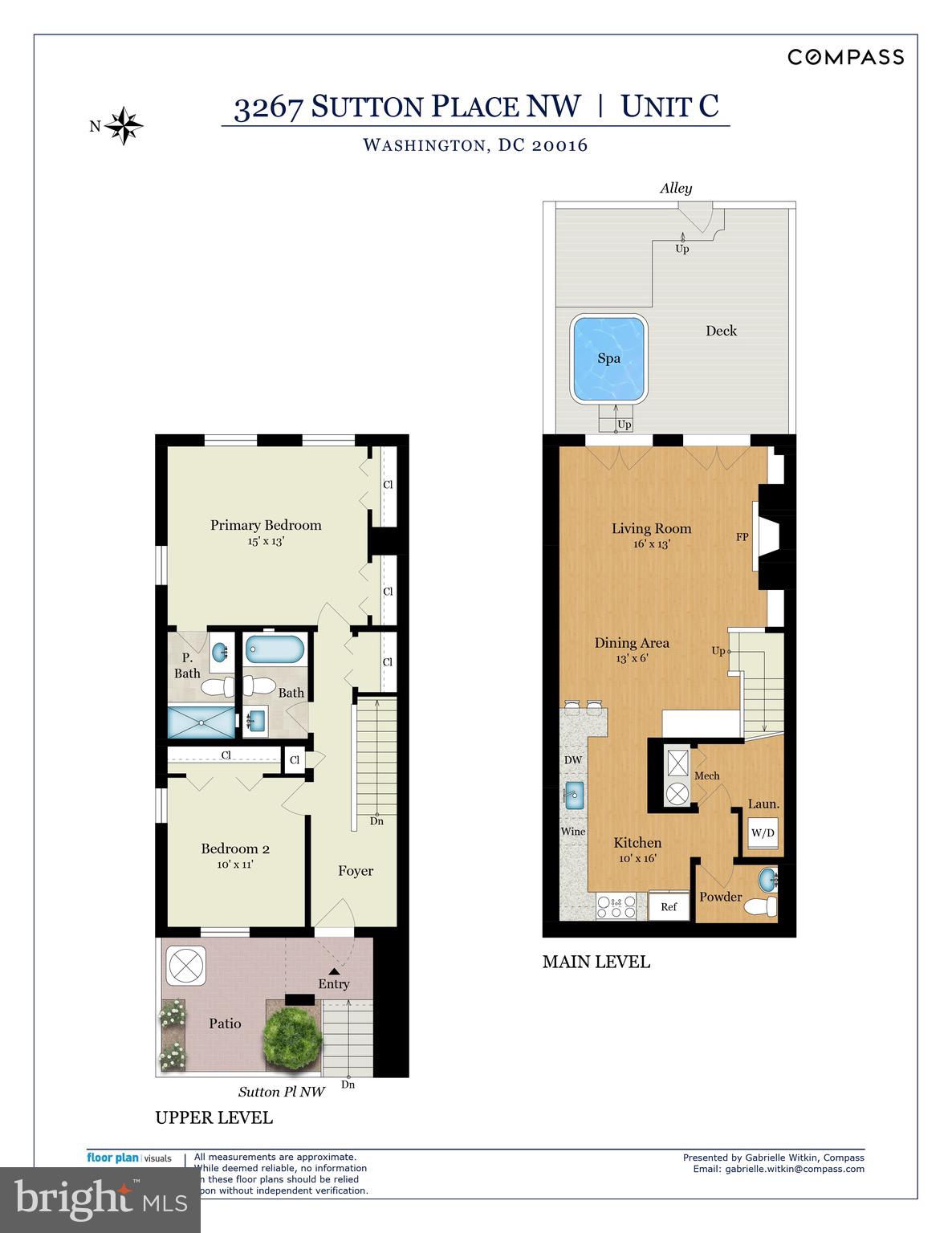 3267 Sutton Place Northwest, Unit C Washington, DC 20016 - Photo 19 of 21 a picture of a floor plan