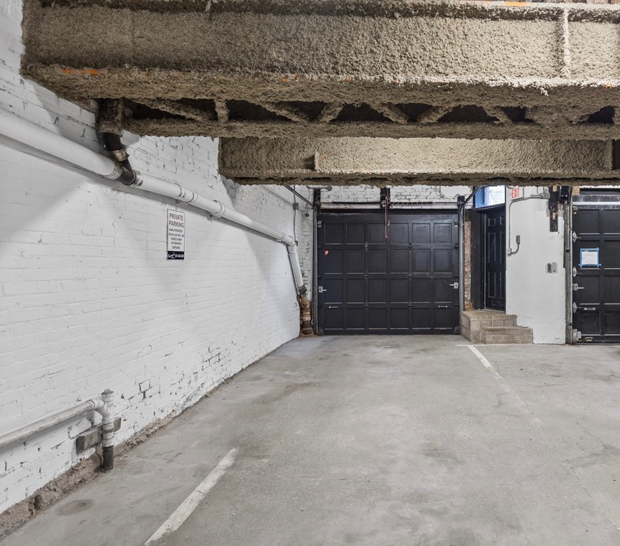 a view of a garage