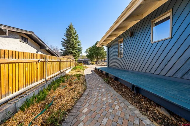 a view of a house with a patio