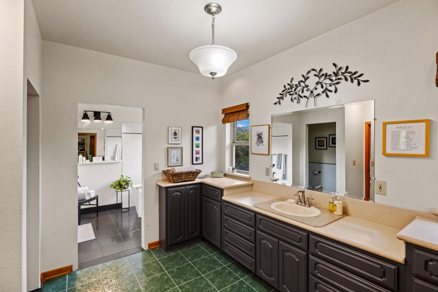 2 Mesa Del Sol Salinas, CA 93908 - Photo 29 of 61 a spacious en suite bathroom with a granite countertop sink and a mirror