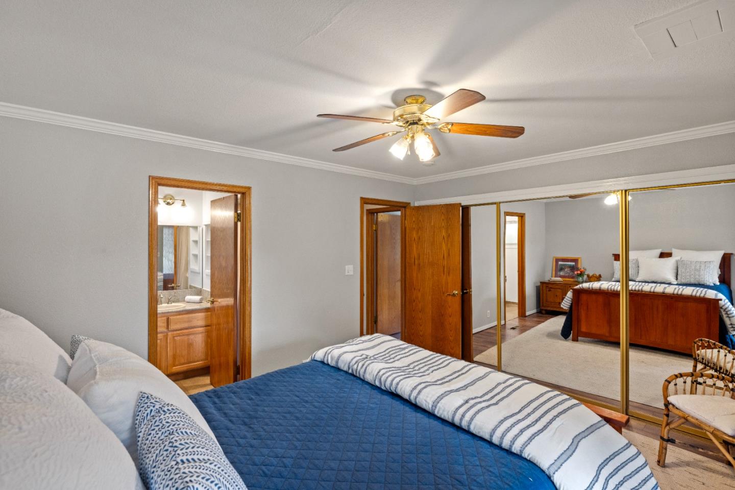 2 Mesa Del Sol Salinas, CA 93908 - Photo 36 of 61 a bedroom with a bed and a chandelier