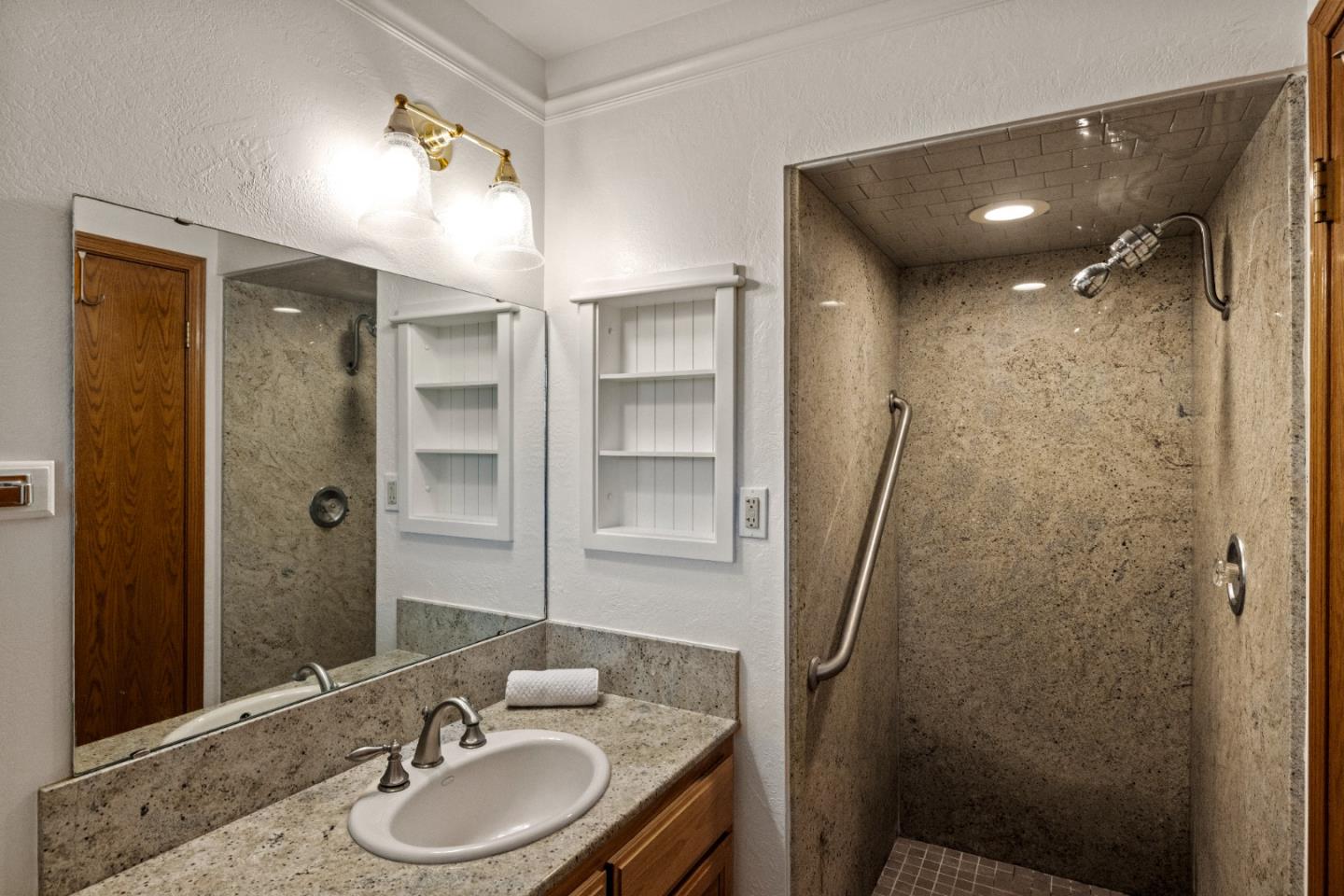 2 Mesa Del Sol Salinas, CA 93908 - Photo 37 of 61 a bathroom with a granite countertop sink toilet and shower