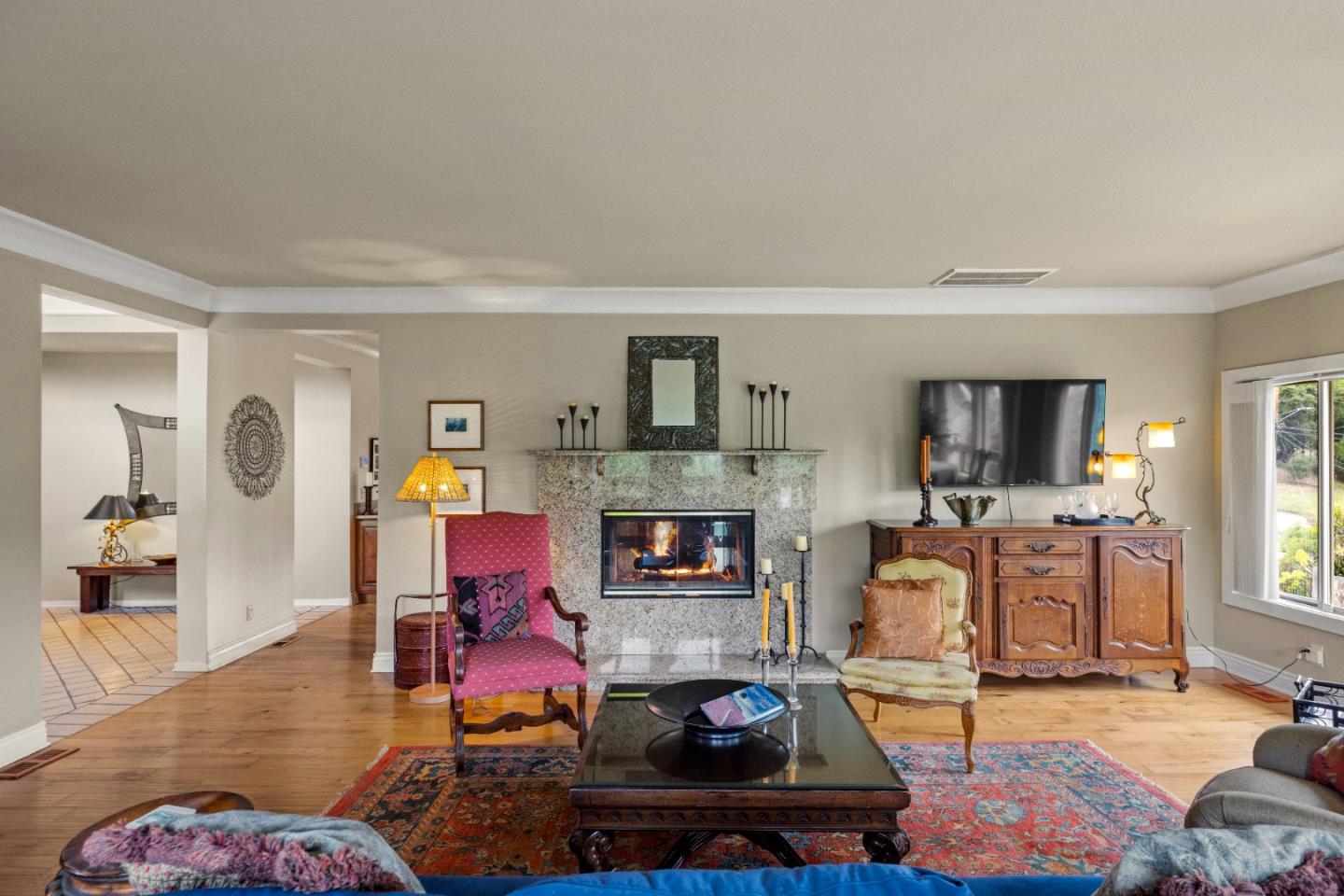 2 Mesa Del Sol Salinas, CA 93908 - Photo 9 of 61 a living room with furniture fireplace and flat screen tv