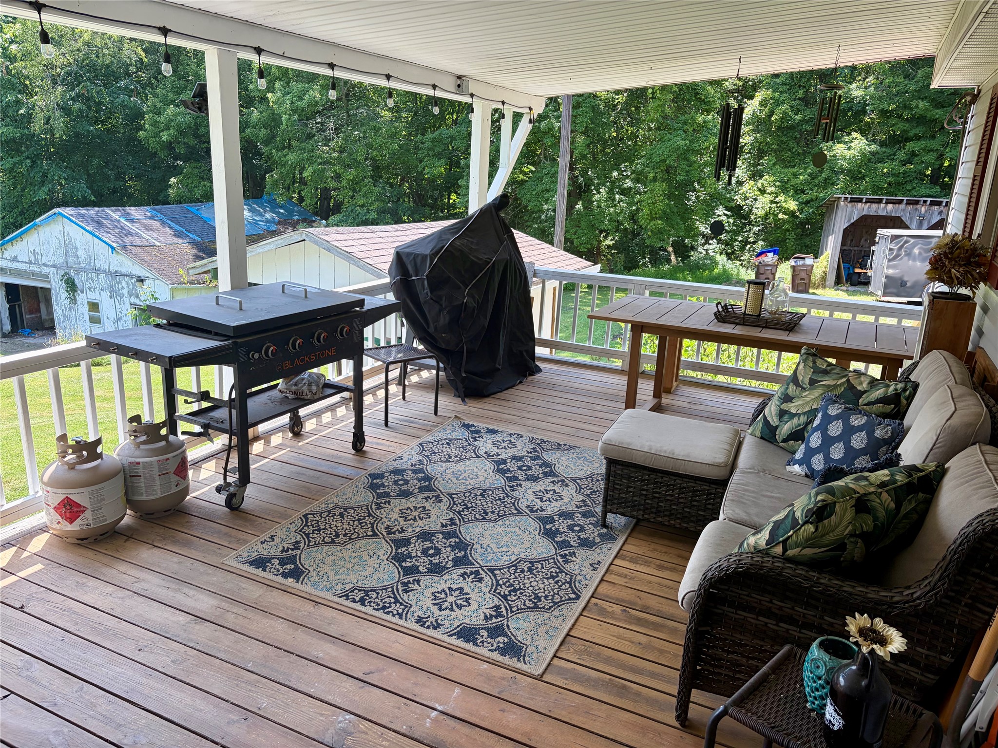 1490 Carlton Road Carlton, PA 16311 - Photo 18 of 44 covered back deck overlooking gorgeous back yard