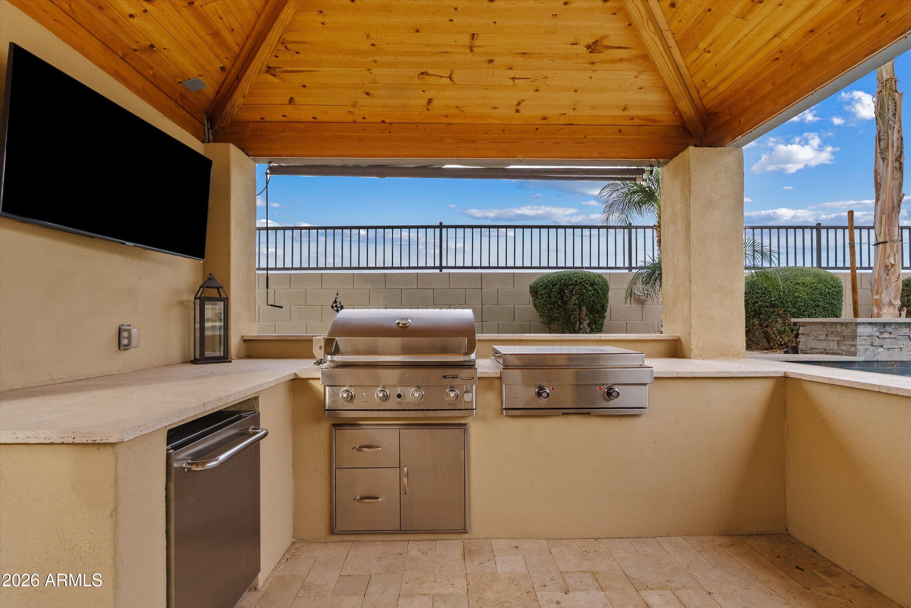 7002 South Portland Avenue Gilbert, AZ 85298 - Photo 37 of 40 a kitchen with a stove and a microwave