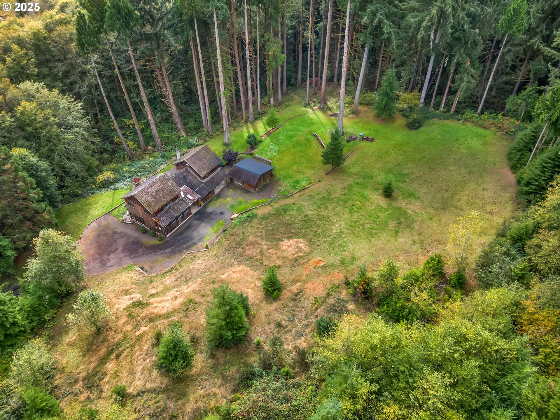 42274 Ziak-Gnat Creek Road Astoria, OR 97103 - Photo 46 of 48 a backyard of a house with lots of green space