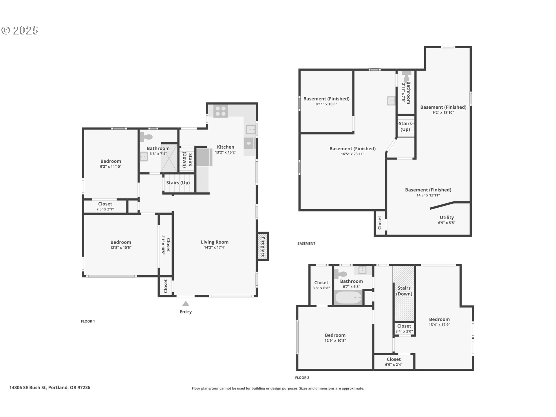 14806 Southeast Bush Street Portland, OR 97236 - Photo 33 of 33 a picture of a floor plan