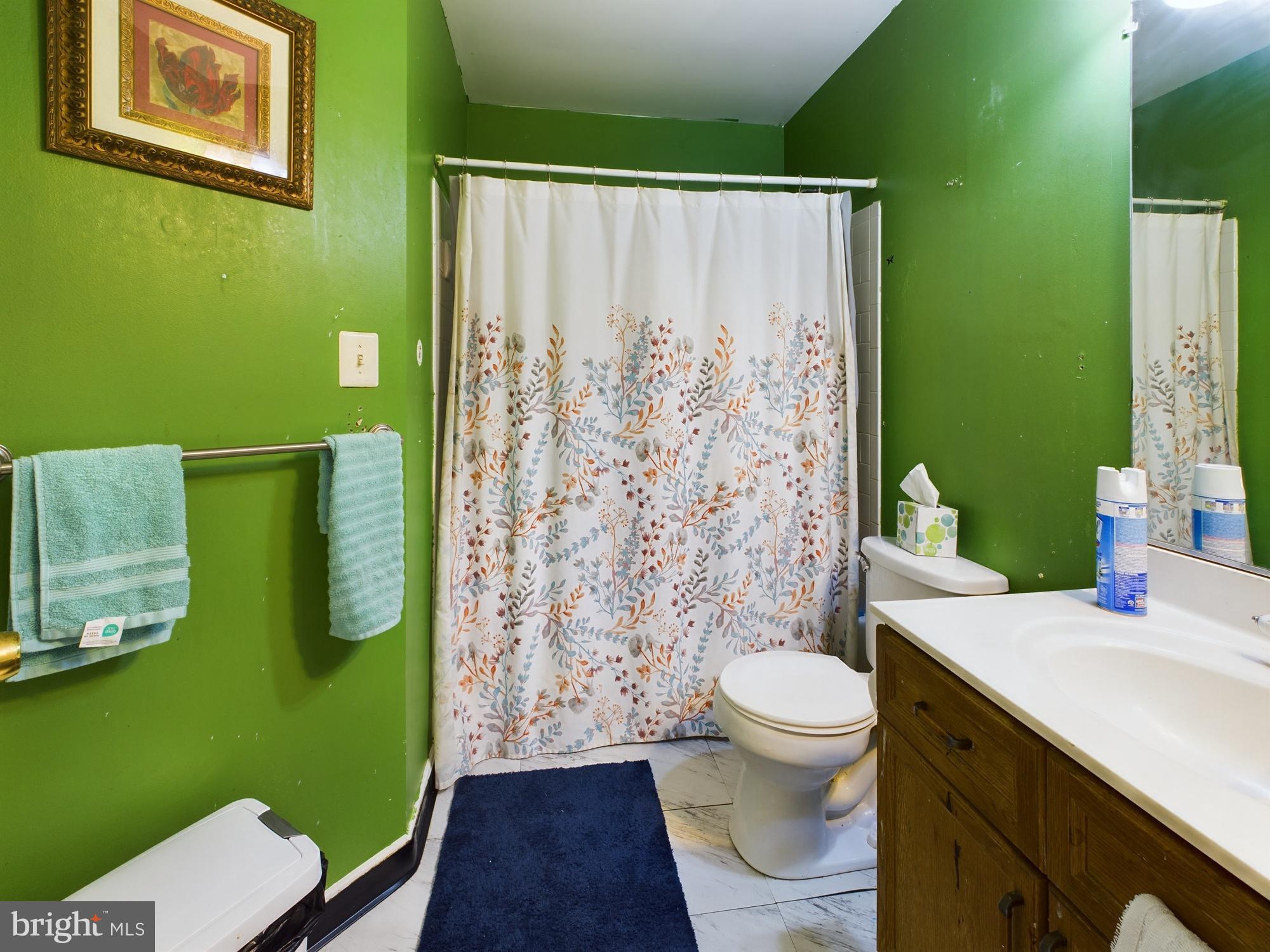 9620 Button Buck Circle Randallstown, MD 21133 - Photo 15 of 32 a bathroom with sink toilet and green walls