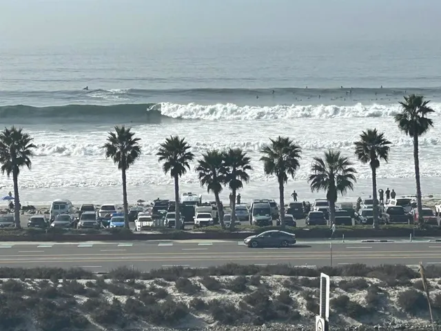 a view of a yard and car parked