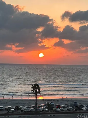 a view of an ocean and beach