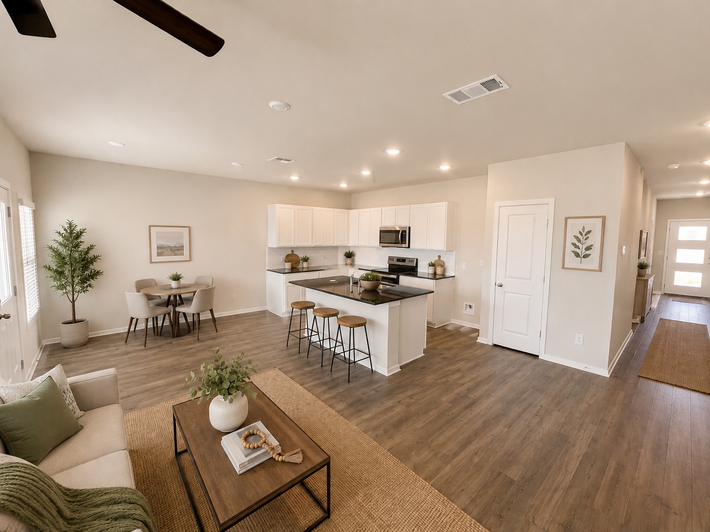 164 Wind Hill Jarrell, TX 76537 - Photo 5 of 22 Open Concept Family Room - Virtually Staged