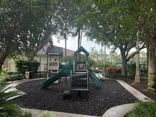 a view of a backyard with trees
