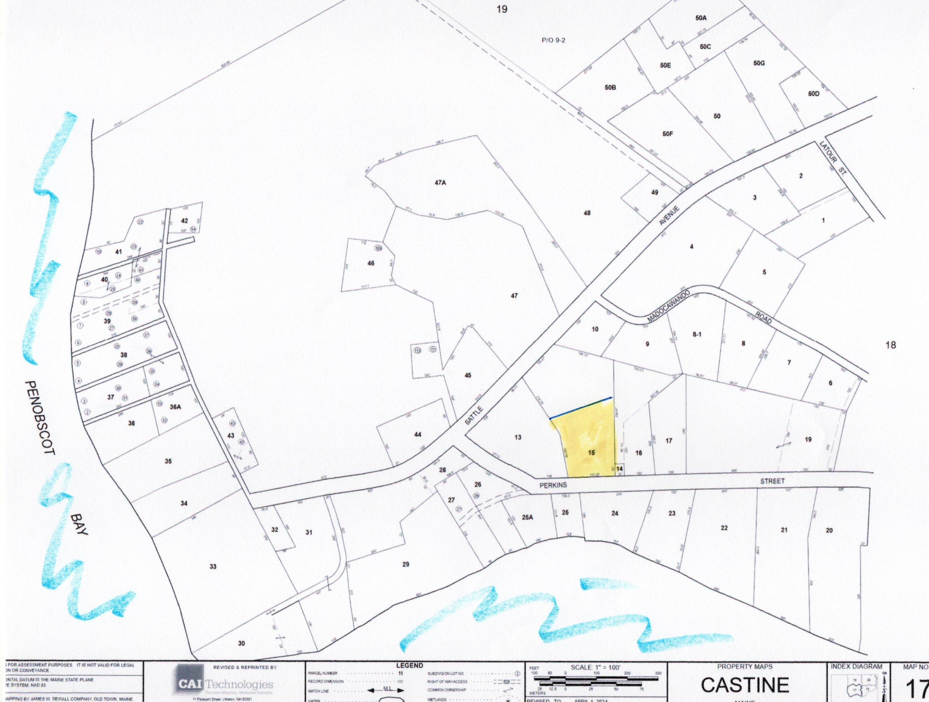 M17-l15 Perkins Street Castine, ME 04421 - Photo 20 of 21 Perkins Lot Tax Map 1