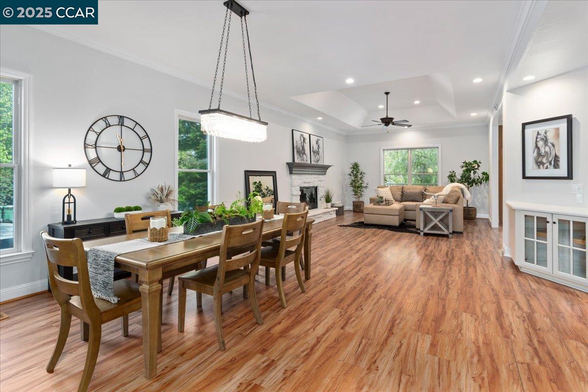 1101 North Gate Road Walnut Creek, CA 94598 - Photo 14 of 56 a view of a dining room with furniture window and wooden floor