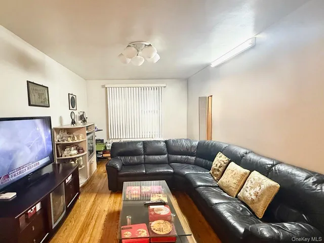 a living room with furniture and a couch