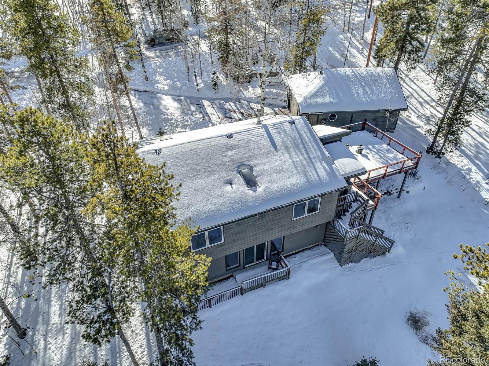 19273 Silver Ranch Road Conifer, CO 80433 - Photo 8 of 37 an aerial view of a house with outdoor space