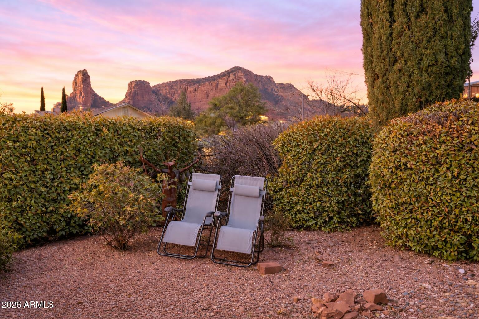 280 Canyon Diablo Road Sedona, AZ 86351 - Photo 26 of 27 Front Yard at Golden Hour