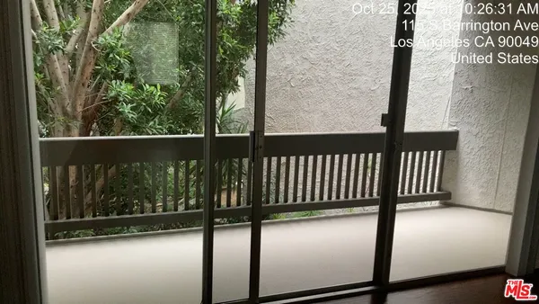 a view of a balcony