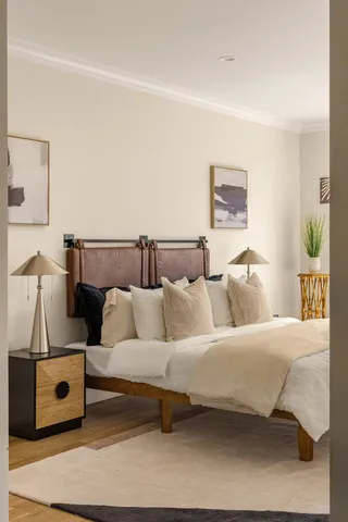 a view of balcony with furniture