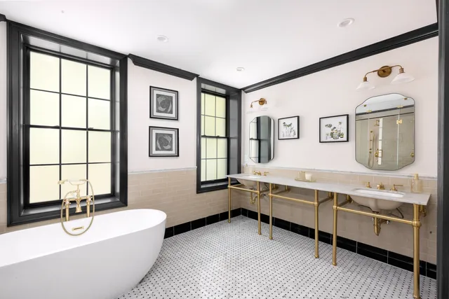 a workspace with furniture and wooden floor