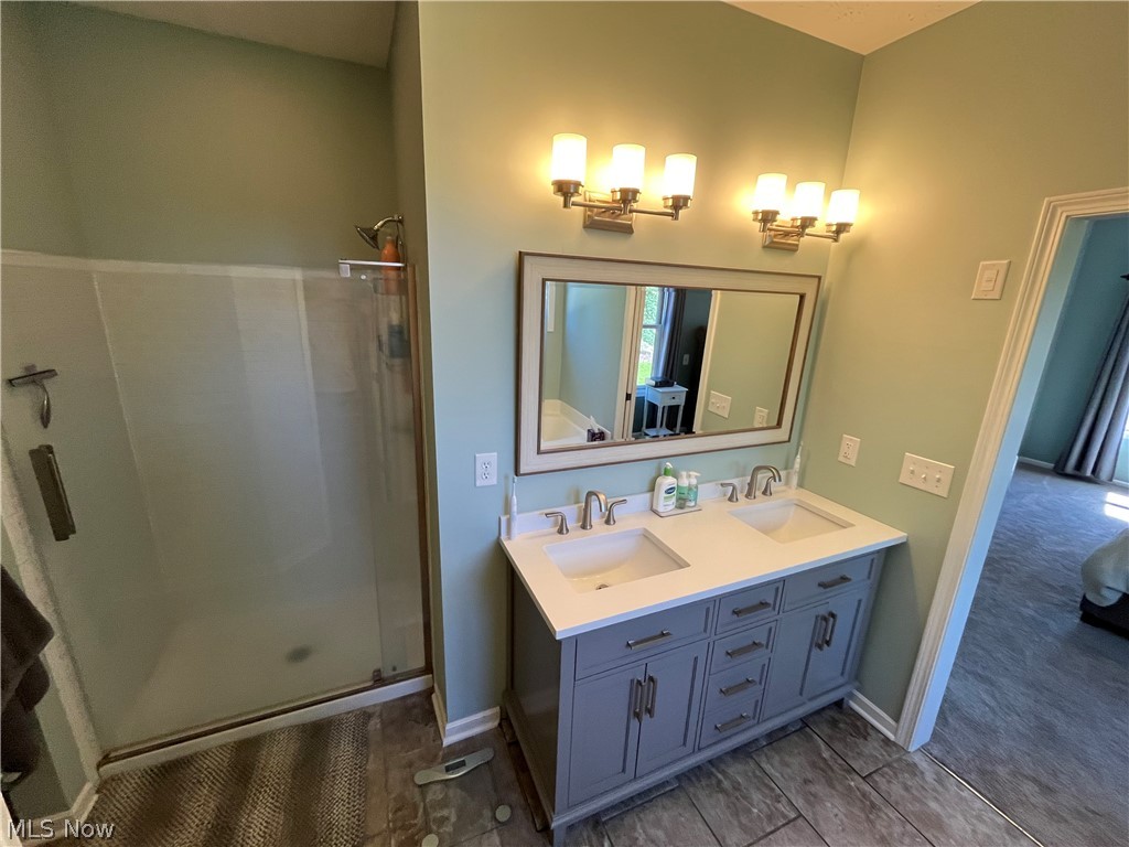 4842 Ridge Road Medina, OH 44256 - Photo 33 of 50 New vanity and a large shower in the master suite