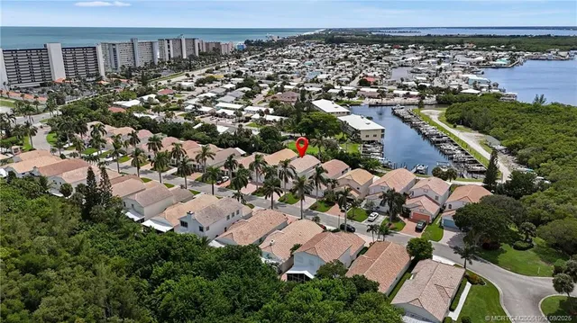 an aerial view of multiple house