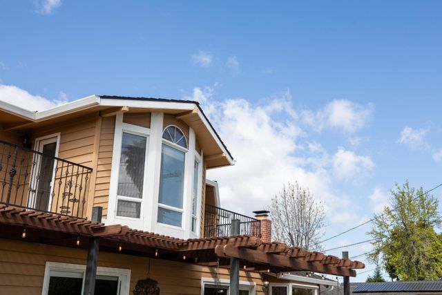 a front view of a house