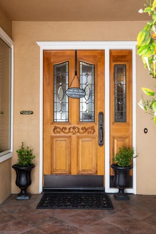a view of a entryway door front of house
