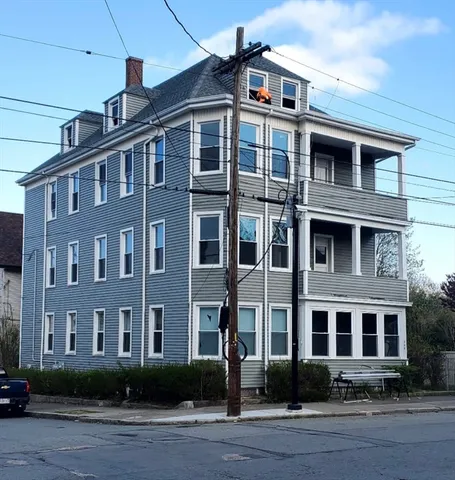 a front view of a building
