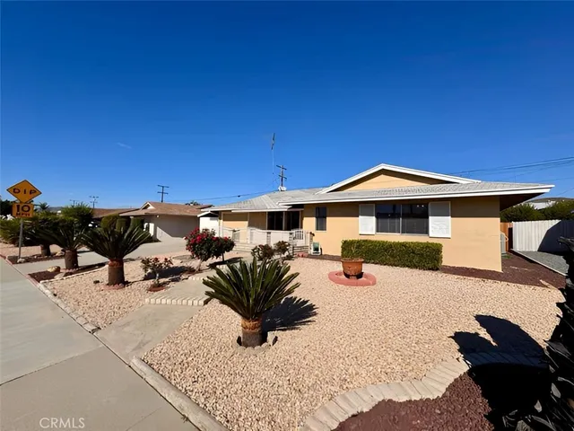 a view of a house with patio