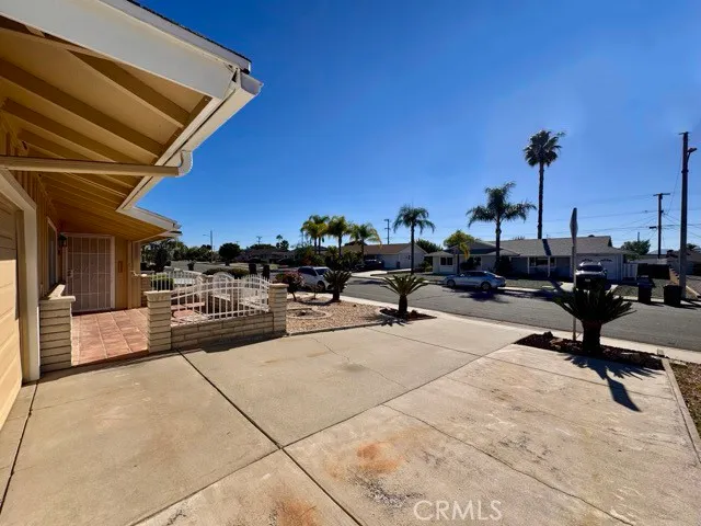 a living room with patio furniture