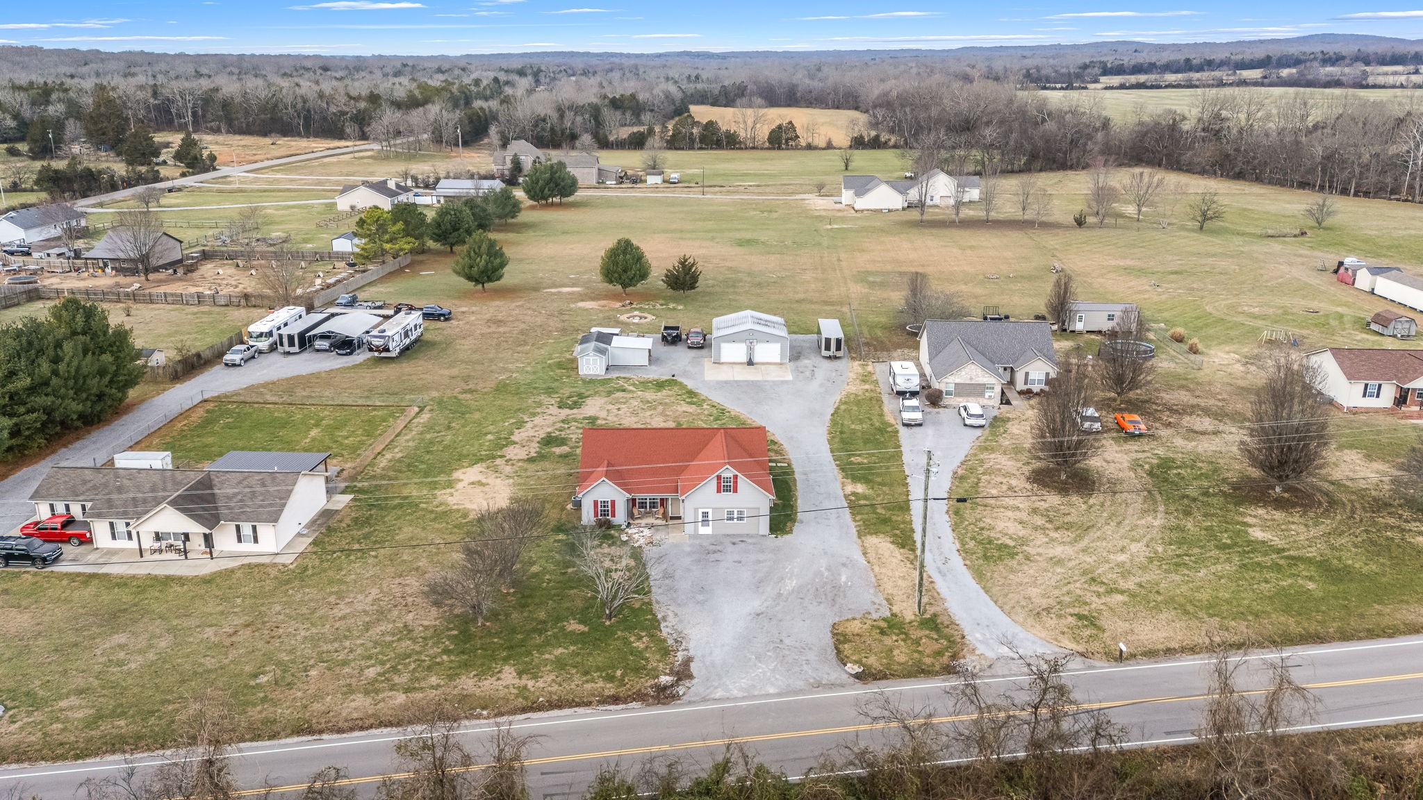 8100 Cedar Forest Road Lascassas, TN 37085 - Photo 50 of 52 an aerial view of a house with outdoor space