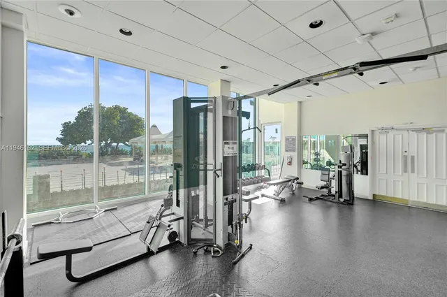 a view of lobby with furniture and floor to ceiling window