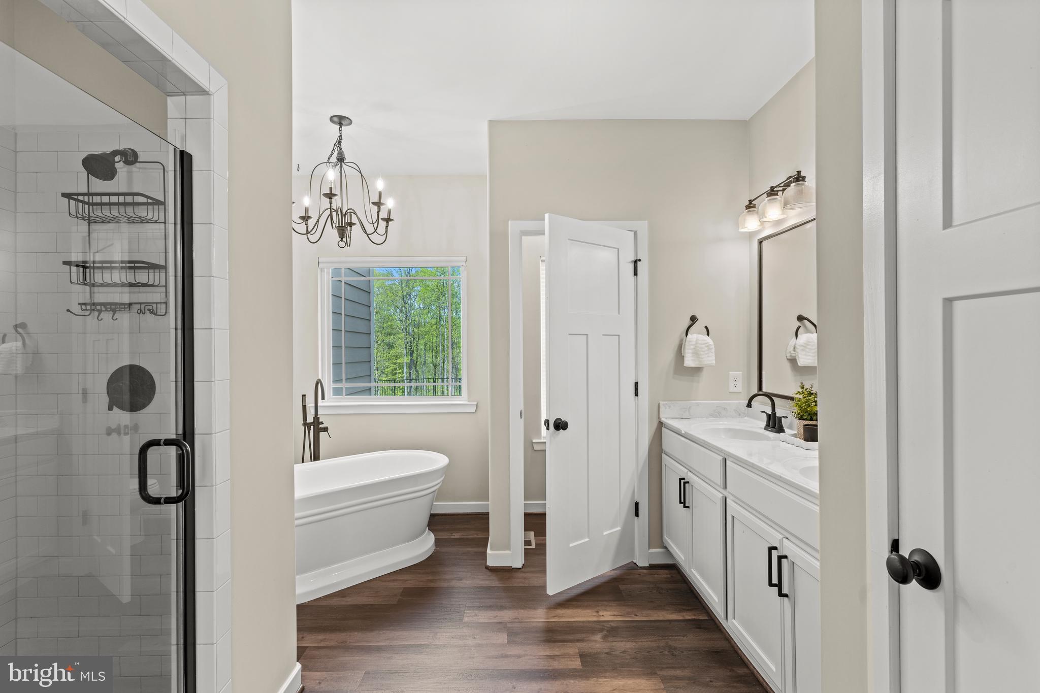 7195 Compass Court King George, VA 22485 - Photo 20 of 58 a bathroom with a tub sink and mirror