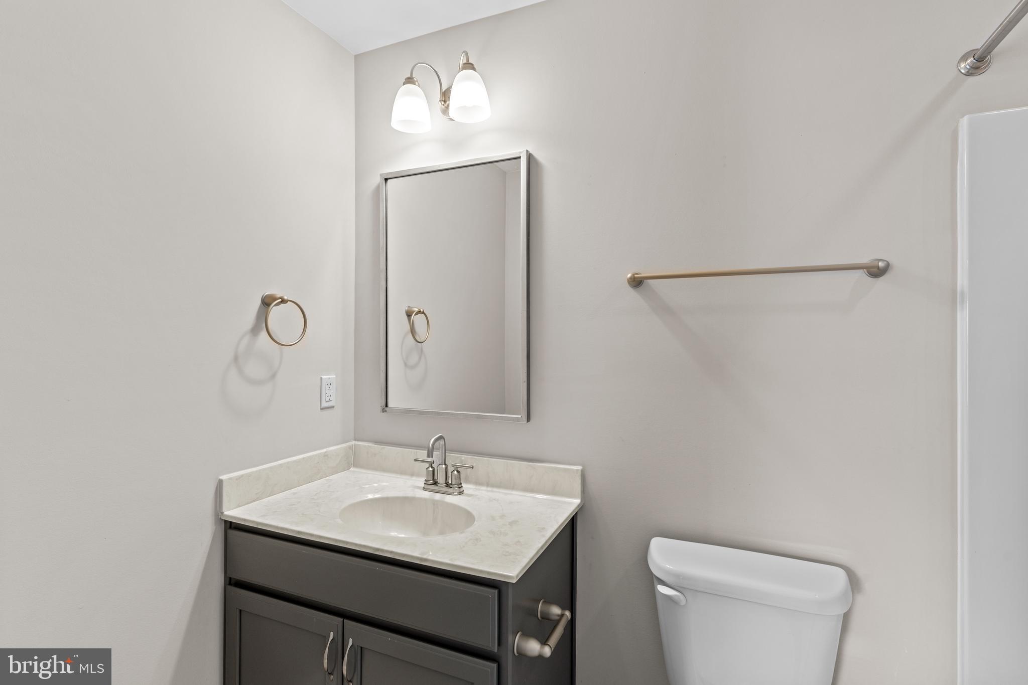 7195 Compass Court King George, VA 22485 - Photo 31 of 58 a bathroom with a toilet a sink and mirror