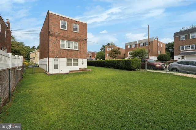a building view with a garden space