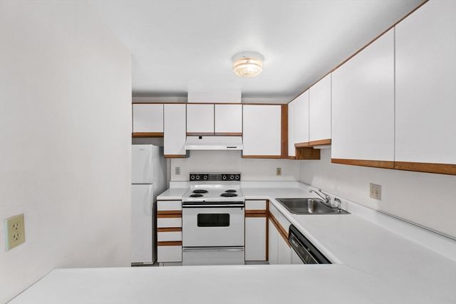 a kitchen with a stove a sink and a refrigerator