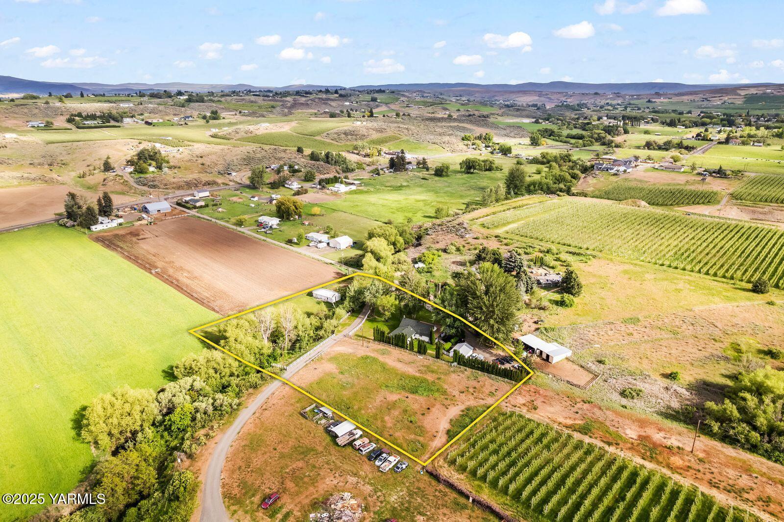 592 Livengood Road Cowiche, WA 98923 - Photo 28 of 32 28- Aerial of pasture behind home