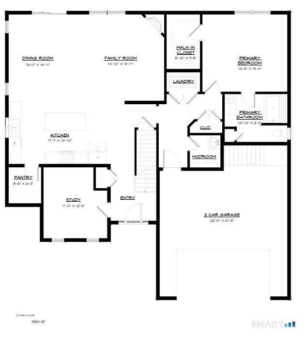25 Julia Road Bristol, CT 06010 - Photo 2 of 3 a picture of a floor plan