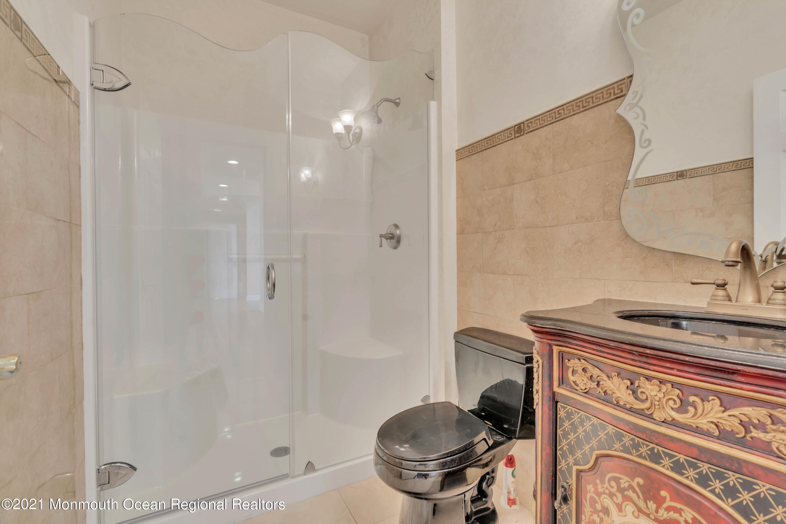 60 Yellow Meetinghouse Road Cream Ridge, NJ 08514 - Photo 18 of 33 a bathroom with a granite countertop sink a toilet and shower