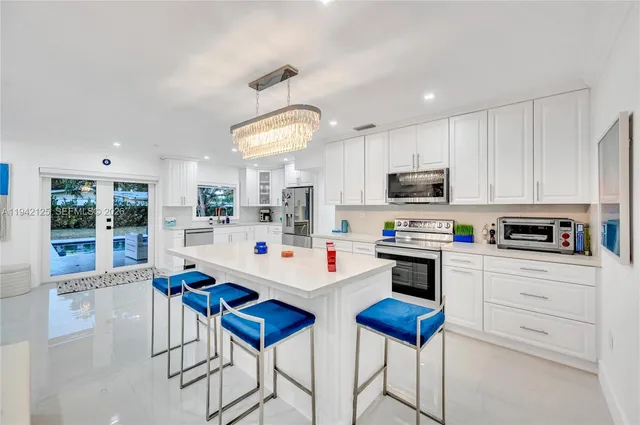 a spacious bedroom with a large bed and a large window