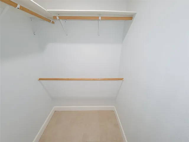 a view of small space with racks on the wall