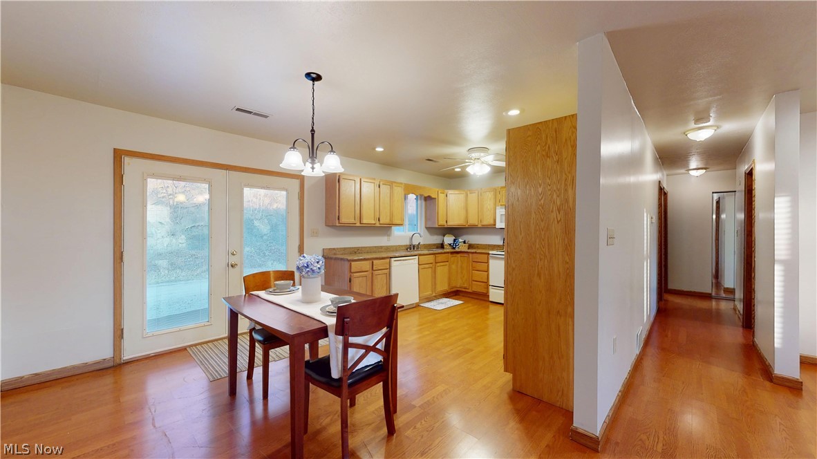 1284 River Road Morgantown, WV 26501 - Photo 20 of 50 DINING AREA W FRENCH DOORS TO THE BACK OF THE HOME