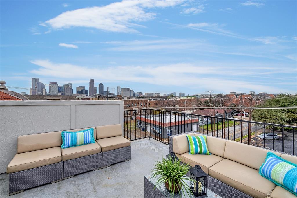 1333 St Joseph Street, Unit 16 Dallas, TX 75204 - Photo 21 of 22 Rooftop patio with downtown skyline views