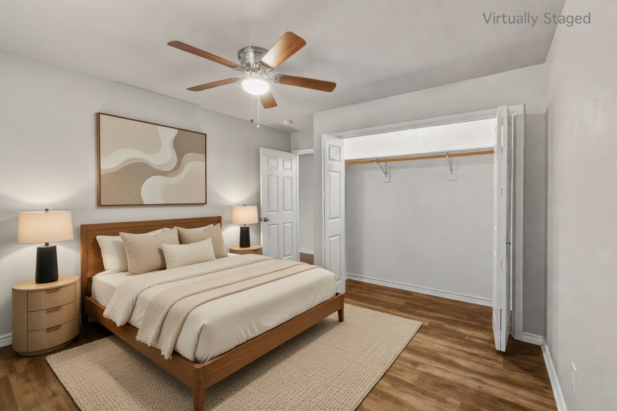 20808 Sandy Brown Lane Webberville, TX 78621 - Photo 26 of 40 Third Bedroom with Ceiling Fan