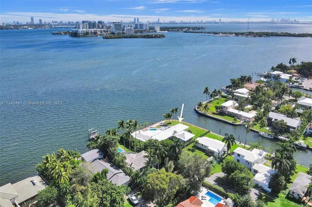a view of a lake with a mountain in the background