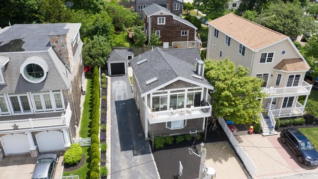 5 Beach Lane Hingham, MA 02043 - Photo 27 of 32 an aerial view of a house with a yard and balcony
