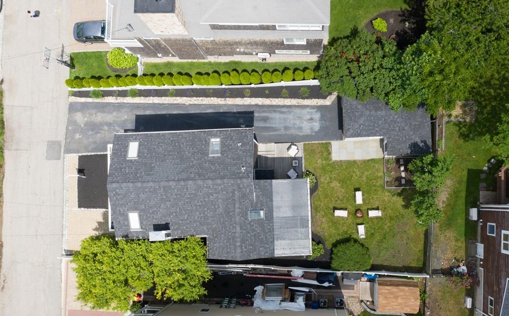 5 Beach Lane Hingham, MA 02043 - Photo 28 of 32 an aerial view of a house with a yard and large trees
