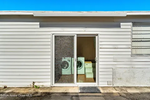 a view of a door of the house